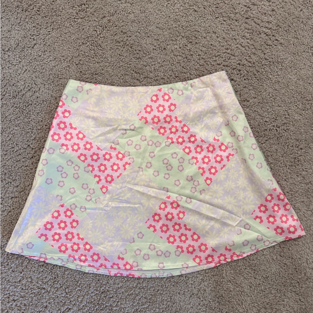 Princess Polly Silk Floral Mini Skirt | 4